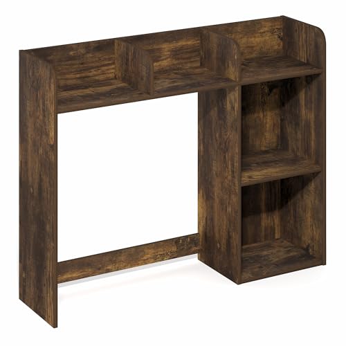 Image of Furinno Classic Desk Shelf, 5-Shelf Desktop Hutch, Book Shelf, 3-Tier Desk Organzier, for Office Supplies, Office Desk Accessories, for Home Office, College, Dorm, White