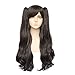 Jwyq Japonais destin rester nuit femmes Tohsaka Rin cosplay perruque jeu de rôle cheveux noirs avec 2 queues de cheval perruque lolita cheveux synthétiques noirs