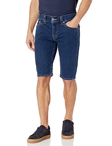 True Religion Men's Ricky Straight Leg Short, Classic Indigo, 34