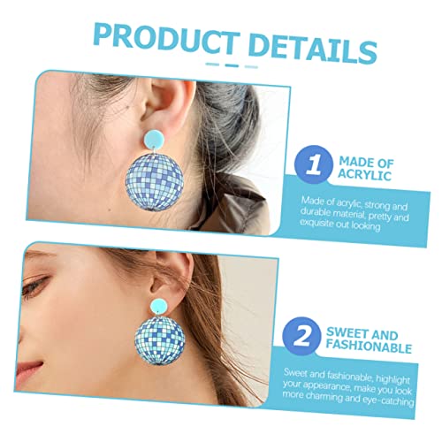 Boucles d'oreilles disco en acrylique de qualité supérieure au design géométrique moderne