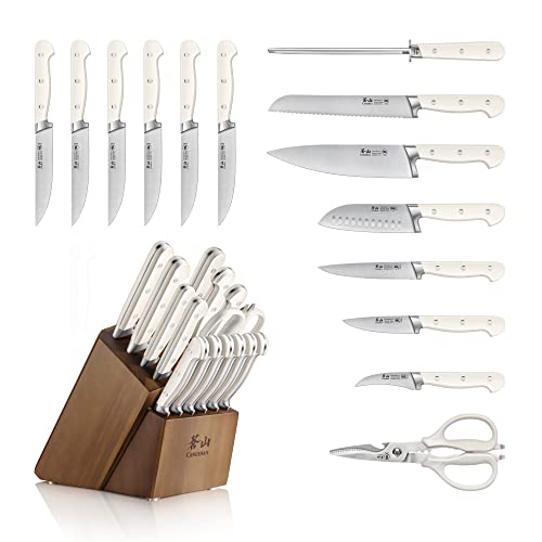 Cangshan-Adams-Series-1027273-German-Steel-Forged-15-Piece-Knife-Block-Set-White Cangshan Adams Series 1027273 German Steel Forged 15 Piece Knife Block Set White