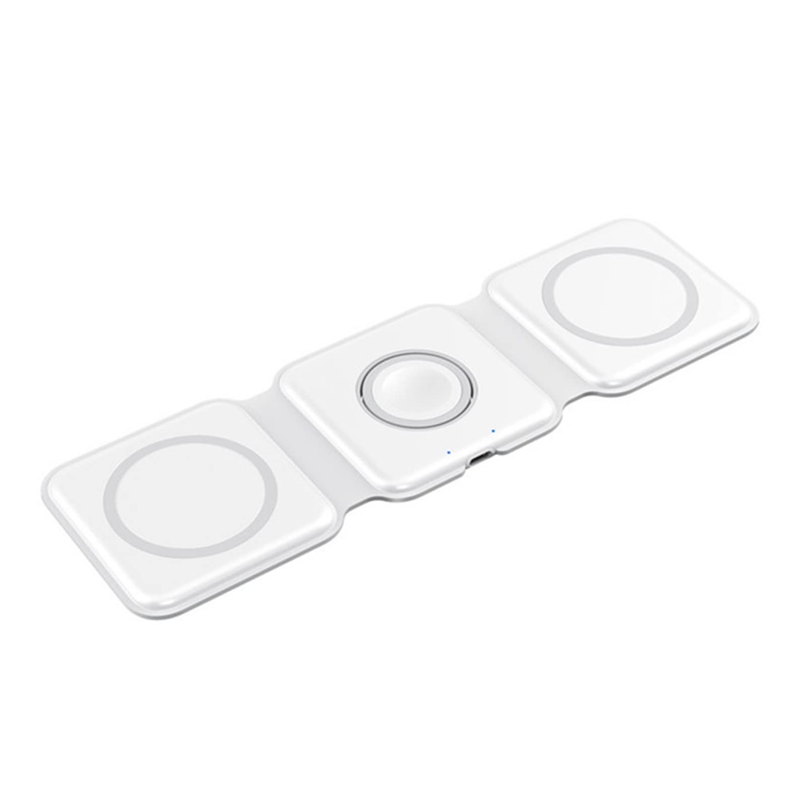 65W 3 en 1 Almohadilla de Cargador inalámbrico magnético for teléfono Reloj Auricular estación Carga inalámbrica rápida,Compatibilidad Universal(Bianco)