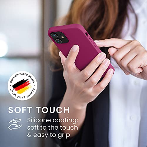 kwmobile Case Compatible with Apple iPhone 12 mini Case - TPU Silicone Phone Cover with Soft Finish - Raspberry Pink - Image 4