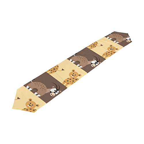 U Life Vintage African Wild Animal Tiger Striped Table Runners #TOP26