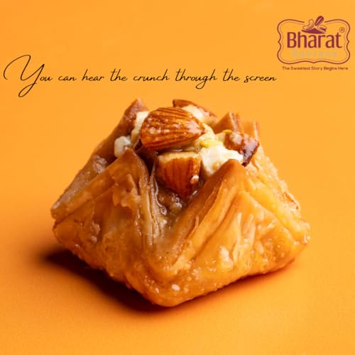 Image of Bharat Baklava Assorted Gift Box 350g | Cashew & Almond Tart, Simsimia, Finger Baklava | Premium Festive Sweets for Any Occasion