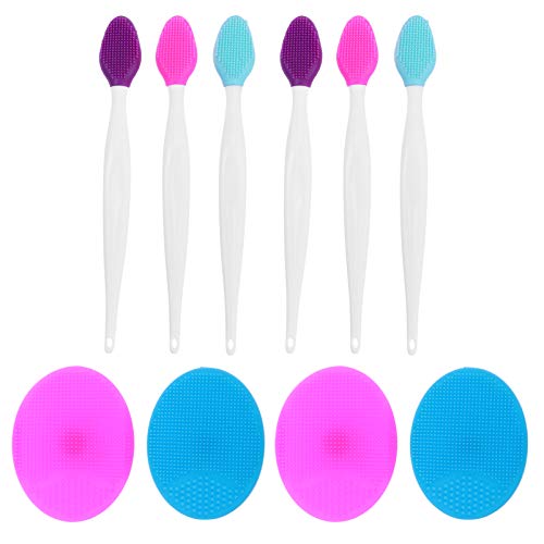 Beaupretty 10 peças de escova esfoliante de silicone para os lábios, escova de rosto, escova de esfr