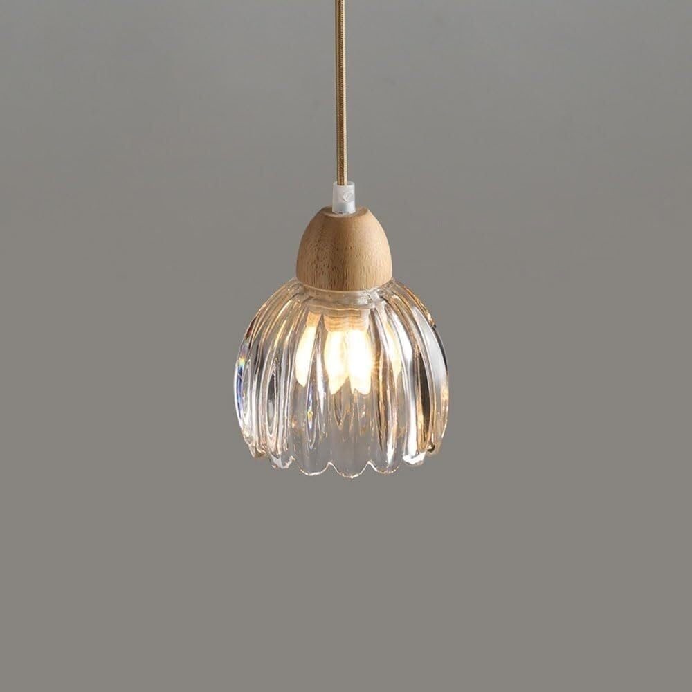 Lámpara colgante de cristal compacta para solucionar techos con poca luz