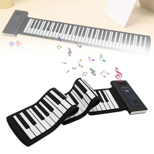 Piano Enroulable 61 Touches, Piano à Clavier De Table, 128 Sons Différents, 14 Chansons De Démonstration, 100 Rythmes, Instrument De Musique électronique pour Piano à Main pour l’enseignement - Les Beatles, Paul McCartney, John Lennon, RIngo Starr, George Harrison Piano Enroulable 61 Touches, Piano à Clavier De Table, 128 Sons Différents, 14 Chansons De Démonstration, 100 Rythmes, Instrument De Musique électronique pour Piano à Main pour l'enseignement