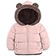 kids4ever Baby Mädchen Winterjacke Mantel Warm Winterjacke Plüsch Bärenohren Kapuzenjacke mit Taschen Rosa 2-3 Jahre