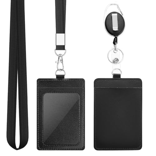 Porta Tarjetas Identificativas, Con Cordón, Con Cordón Retráctil, Cordón De Nylon, Cuero Pu, Tarjetero Colgante Para Profesores, Enfermeras, Doctor, Estudiante