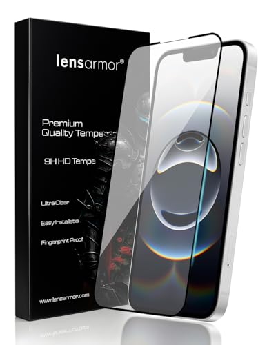 Image of Lensarmor Military Grade Tempered Glass for iPhone 13 /13 Pro /14 /16e (6.1 inch) - Anti-Spy Screen Protector with Accessories Kit, Shatterproof & Scratch Resistant Screen Guard