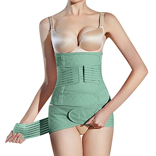 Shffuw Cinta Modeladora De Mujer Tallas Grandes Mujeres Casual Sólido Deporte Cintura Banda Elástica Forma Delgada Contracción Cintura Fajas con Relleno De Caderas Bragas Green XXL
