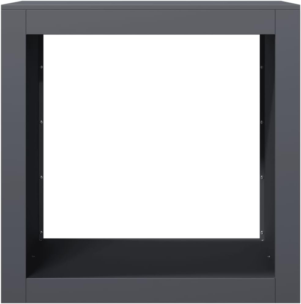 vidaXL Firewood Rack Anthracite 23.6x15.7x23.6 Steel