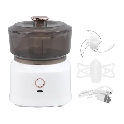 Mini picador de alho elétrico, moedor de carne elétrico, descascador elétrico de alho, picador de vegetais, picador de cebola, picador de comida de cozinha, carregamento USB, moedor de(Branco)