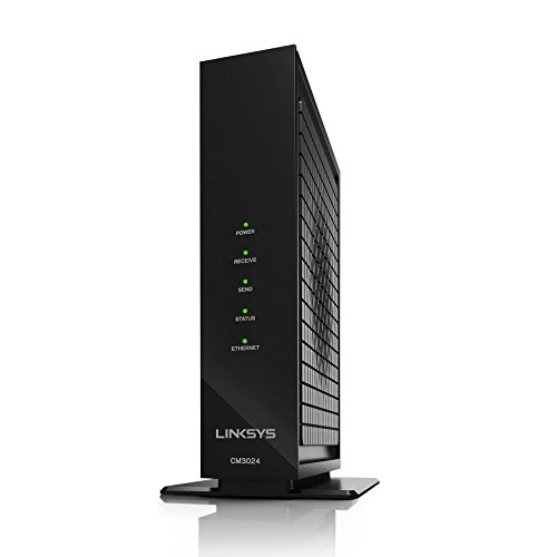 Linksys High Speed DOCSIS 3.0 24x8 Cable Modem, for Comcast/Xfinity, Time Warner, Cox & Charter (CM3024) (Renewed)