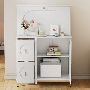 SUKY Weißer Sekretär Schreibtisch Arbeitstisch Computertisch