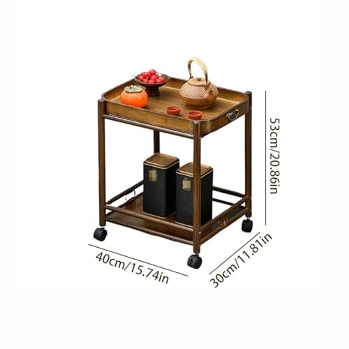Table basse à thé mobile TUSUOD : meuble de salon rétro et multifonction