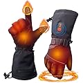 VUBAXRO Heated Gloves for Men Women Rechargeable Heated Gloves Waterproof and Windproof Gloves for Winter Outdoor Work Skiing Hiking Camping Riding Touchscreen 7.4V 3000mAh Battery (X-Large)