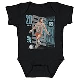 500 LEVEL Sam Kerr Gotham FC Skyline One-Piece Infant Bodysuit (Black, 6M)