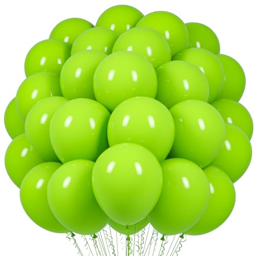 Image of Voircoloria Lime Green Balloons, 66pack 12inch Light Green Latex Party Balloons for St. Patrick's Day Birthday Graduation Bridal Shower Baby Shower Gender Reveal Jungle Safari Theme Party Decorations