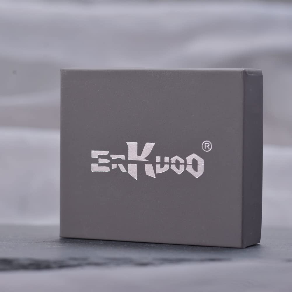 ERKUOO 1 paio pesi auricolari appendini gotico tappi per le orecchie calibri tunnel in acciaio inossidabile penzoloni barella orecchini piercing per donne uomini regalo 5mm 6mm 8mm