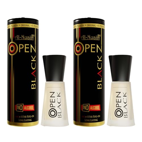 Image of Al-Nuaim Open Black Attar Roll On - 6ml (Pack Of 2) |Luxury Scent with Long Lasting Fragrance For Men & Women