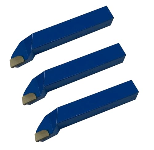 CNC QUALITÄT 3 Stück Drehstahl 10 x 10 mm - Eck Drehmeißel mit Hartmetall - Qualität für Stahl - DIN4978