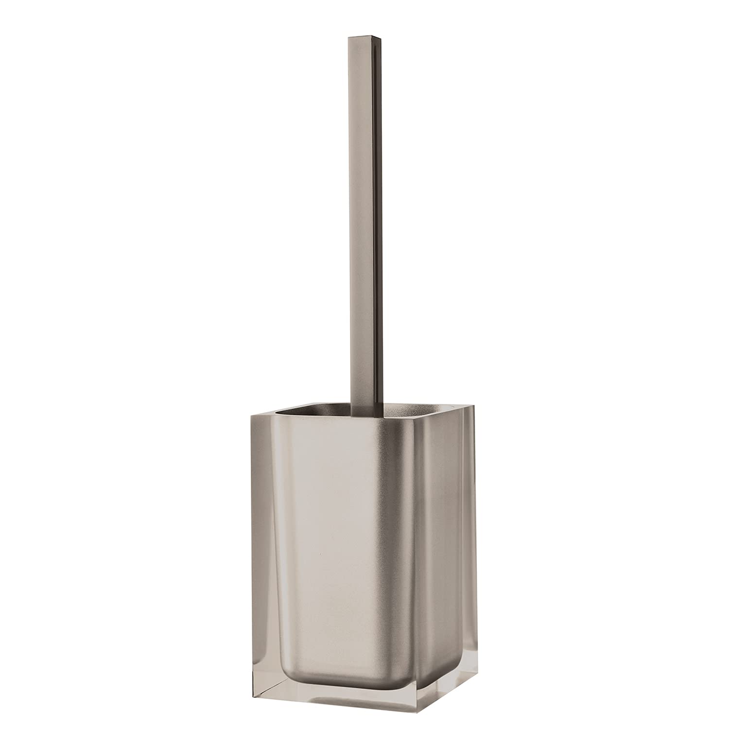 Gedy Auckland Taupe, Dimensions and Weight: 37.5 x 9.8 x 9.8 cm & 0.85 kg, Made Clear Resin, Toilet Brush Design by R&S - Image 2