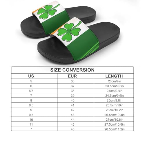 Ireland Shamrock Irish Flag House Slippers for Women And Men PVC Open Toe Non Slip Shower Slides2