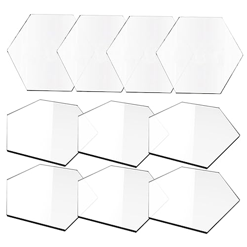 SOLUSTRE 10pcs Hexagon Table Place Card Holders Acrylic Sign Diy Wedding Decorative Sign