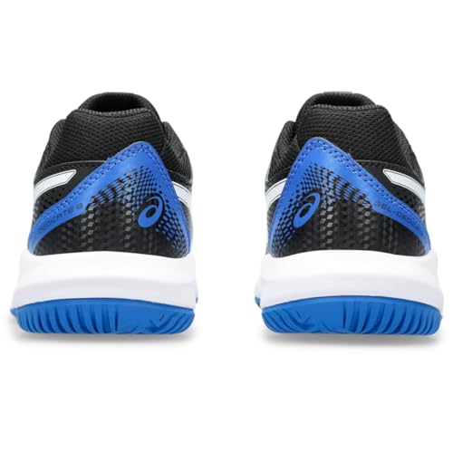 This is a picture of a product for sale called ASICS Kids Gel-Dedicate 8 Grade School Tennis Shoe,  6,  Black - Tuna Blue