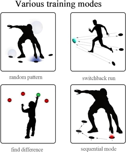 Luces de entrenamiento de reacción con sensores ajustables para reflejos deportivos 6