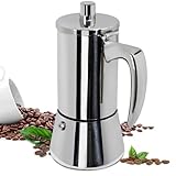 Supvision 4 Cup Thickened Moka Pot 304 Stainless Steel 200ml...