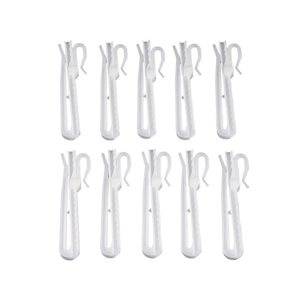 White Plastic Curtain Hook For Home Office Curtain Accessories 7cm/8.5cm(A1)