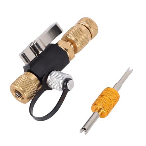 Extractor de núcleo de válvula HVAC con sello de bola de doble junta tórica y puerto de 1/4" 4