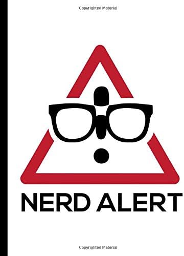 Nerd Alert Blank Sketchbook Doodle Pad Gift for Geeks: This symbol serves as a warning that brilliant ideas and nerdy knowledge are contained within this sketch book