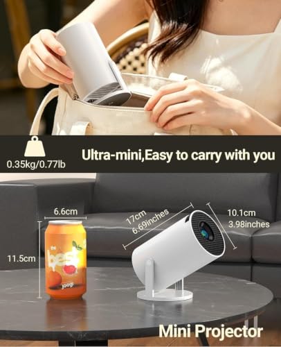 Image of Mini Projector with WiFi and Bluetooth, Built-in App,1080P Supported Portable Movie Projector, 130 inch Display Home Theater Video Projector, Compatible with TV Stick, HDMI, USB, Smartphone, and Laptop for Kids and Adults.C9