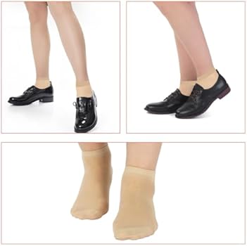 Tyqour Lot De 6 Paires De Chaussettes Fines En Nylon Transparent