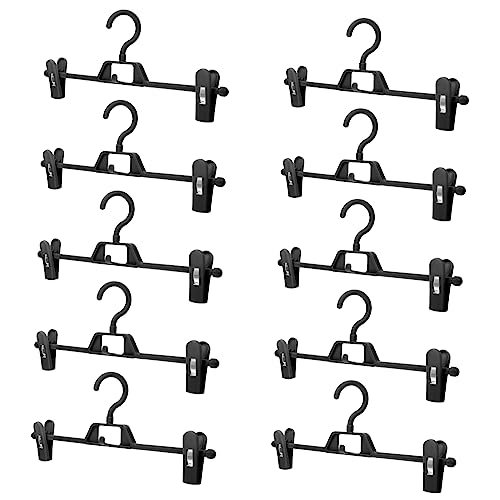 Ciieeo 10pcs Adjustable Non Slip Pants Hanger for Indoor and Outdoor Use Space Saving Clothing Drying Rack for Shorts and Trousers Easy to Use and Store