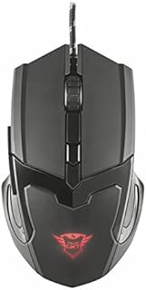 Trust Gaming GXT 101 Gaming Mouse for PC and Laptop, 600-4800 DPI, 6 Buttons , Black