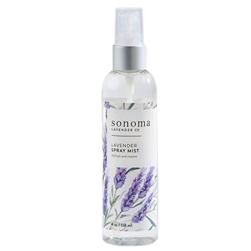 Sonoma Lavender Spray Mist, Pillow Spray for Rejuvenating Sleep, Containing Lavender Essential Oils 4oz
