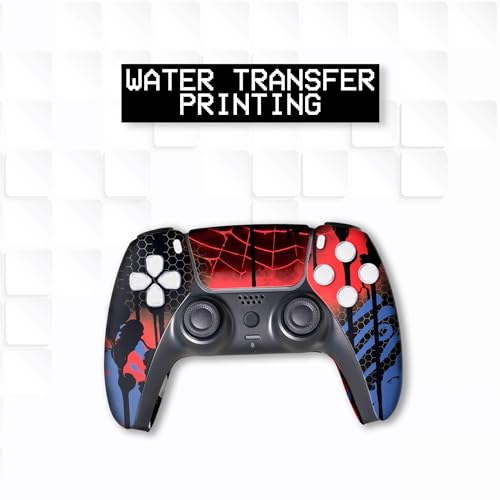 Image of Web Slingeer Custom PS-5 Controller Wireless compatible with Play-Station 5 Console by BCB Controllers | Proudly Customized in USA with Permanent HYDRO-DIP Printing (NOT JUST A SKIN)