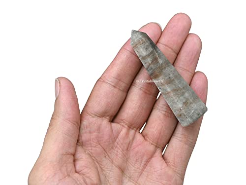 Image of Crystal Heaven Chrysoberyl Cat's Eye Crystal Tower Obelisk Point for Chakra, Healing and Balancing - AAA Grade Original Certified Gemstone Agate for Reiki Meditation Yoga Spiritual (2-3 Inches)