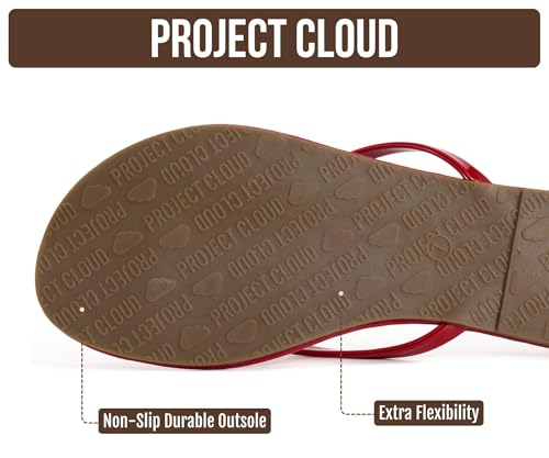 Image of Project Cloud Flip Flops for Women Footwear- Lightweight and Memory Foam Insole Sandals for Women 2026 - Durable Non-Slip Beach Essentials Flats for Women Sandals (Foundations)