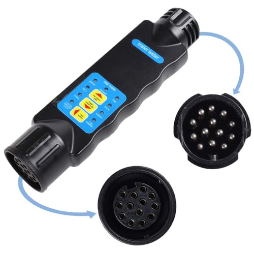 AOHEWEI 13 Broches Feux De Remorque Testeur pour Fiche Et Prise Diagnostic des Circuits électriques Câblage 12v Connecteur De Remorquage Voiture Caravane