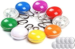 MTZRFLL 9Pcs Dog Pet Lights for Collars,Clip-On Pet,Waterproof Safety Night Walking Lights Gifts