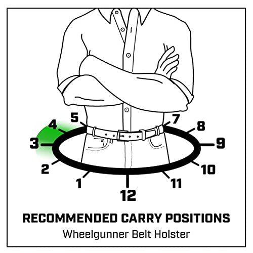 WG2-126 Wheelgunner 2.0 Leather Belt Holster Compatible with Smith & Wesson N FR .44 Model 29/629 4", Ambidextrous, Tan Finish4
