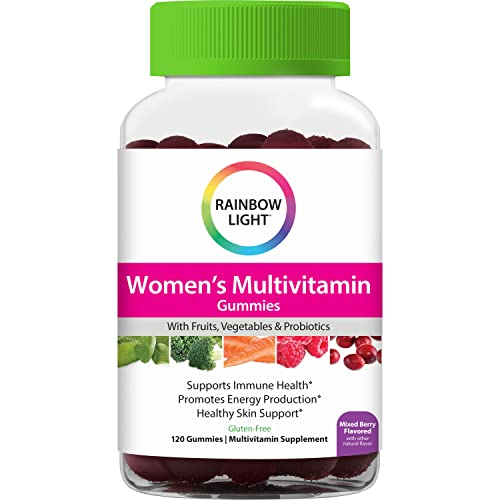 Rainbow Light Multivitamin For Women, Vitamin C, D & Zinc, Probiotics, Women’s One Multivitamin Provides High Potency Immune Support, Non-Gmo, Vegetarian, 120 Gummies #TOP6