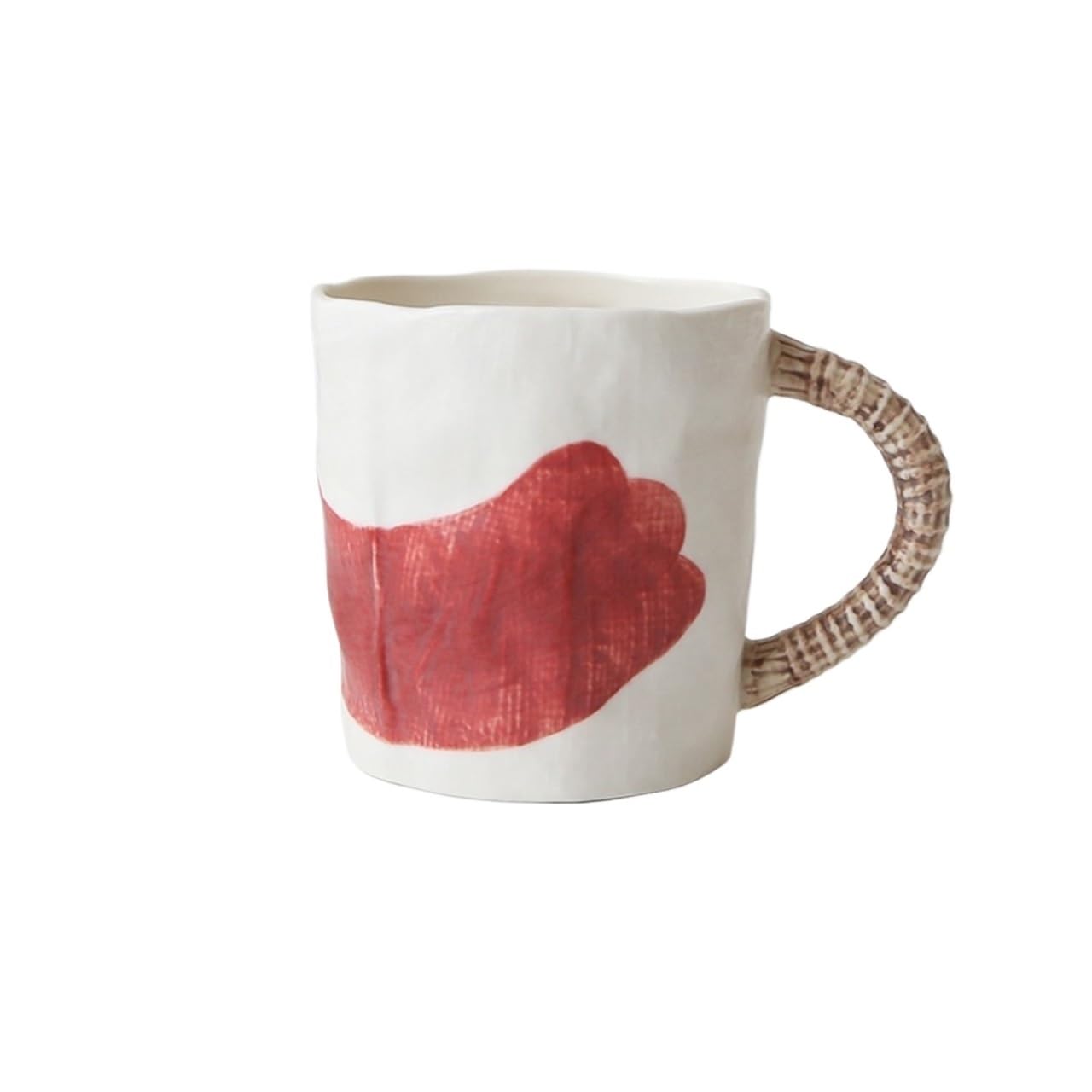 Coffee Mugs Hand-painted Textured Red Underglaze Ceramic Mug Coffee Cup