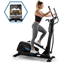 Eliptica Pro Capital Sports Helix Pro - Eliptica, Bicicleta eliptica con Bluetooth, Eliptica para casa con Ordenador Entrenamiento, 12 programas, Volante de inercia, SilentBelt, Ruedas, hasta 130 kg, Antracita